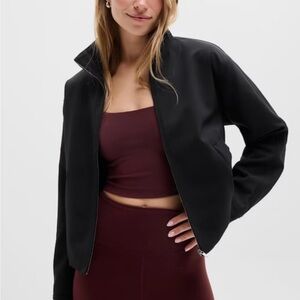 Athleta Black Bomber Jacket